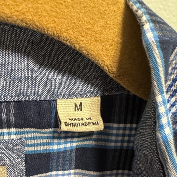 Men's Blue Checkered Shirt -stretch - Picture 3 of 4